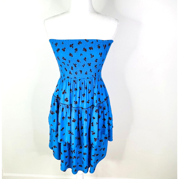 Ganni NWT Roseburg Crepe‎ Shirred Layered Strapless Dress/Skirt Sz 40 8/10 - Picture 2 of 6